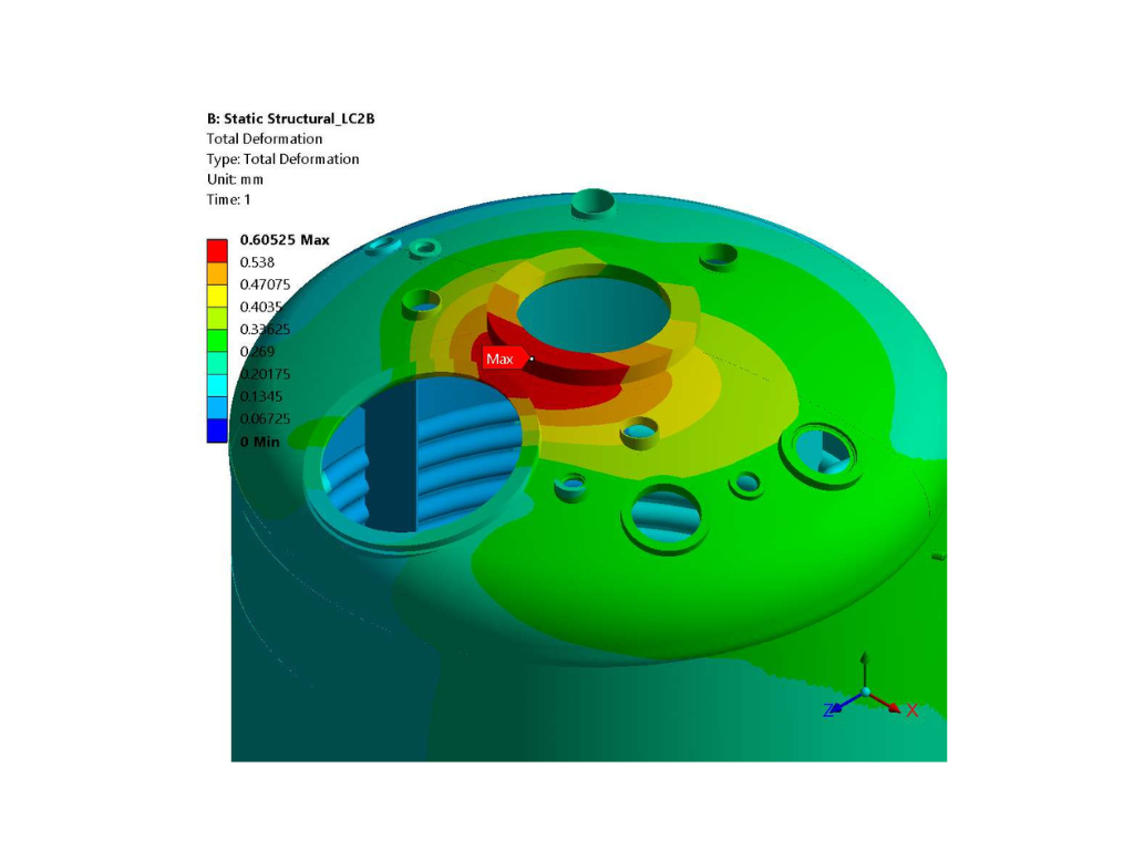 FEA beregning top tank